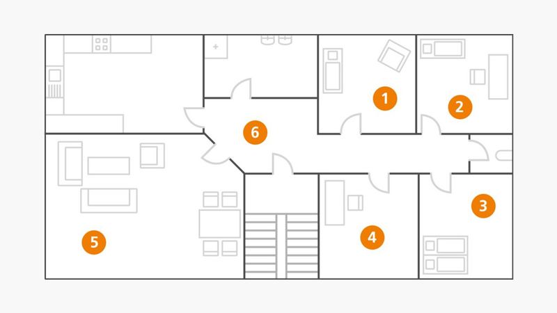 Genius Plus edition smoke detector in apartments